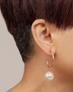Pearl Bead Hoop Earring