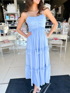 Baby Blue Midi Dress