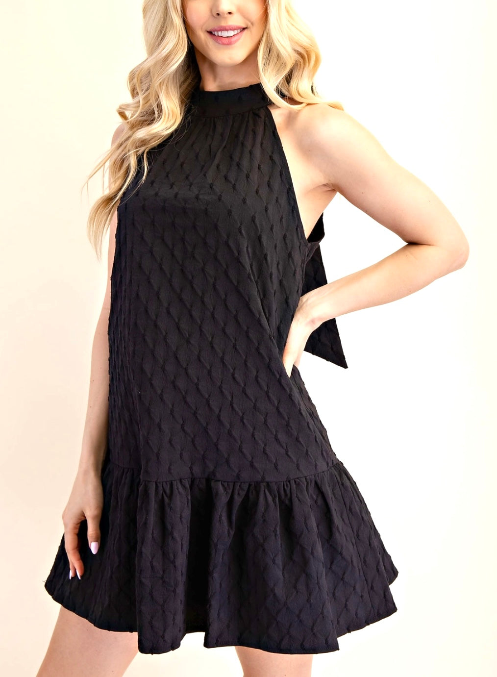Bow back dress