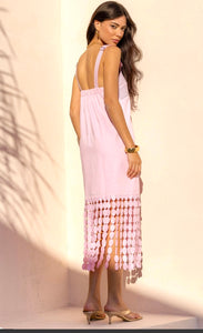 Pink fringe dress
