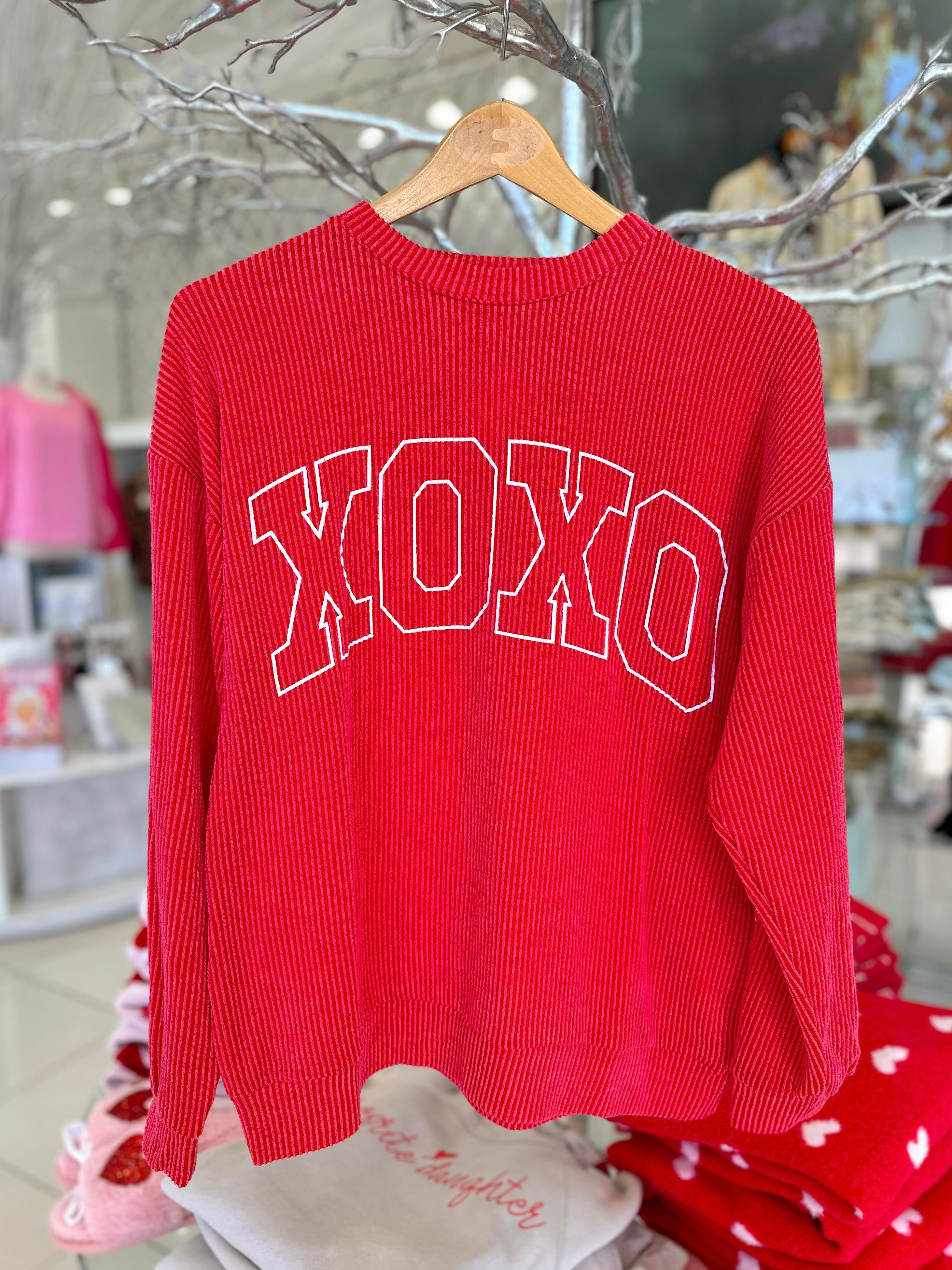XOXO Ribbed Sweatshirt