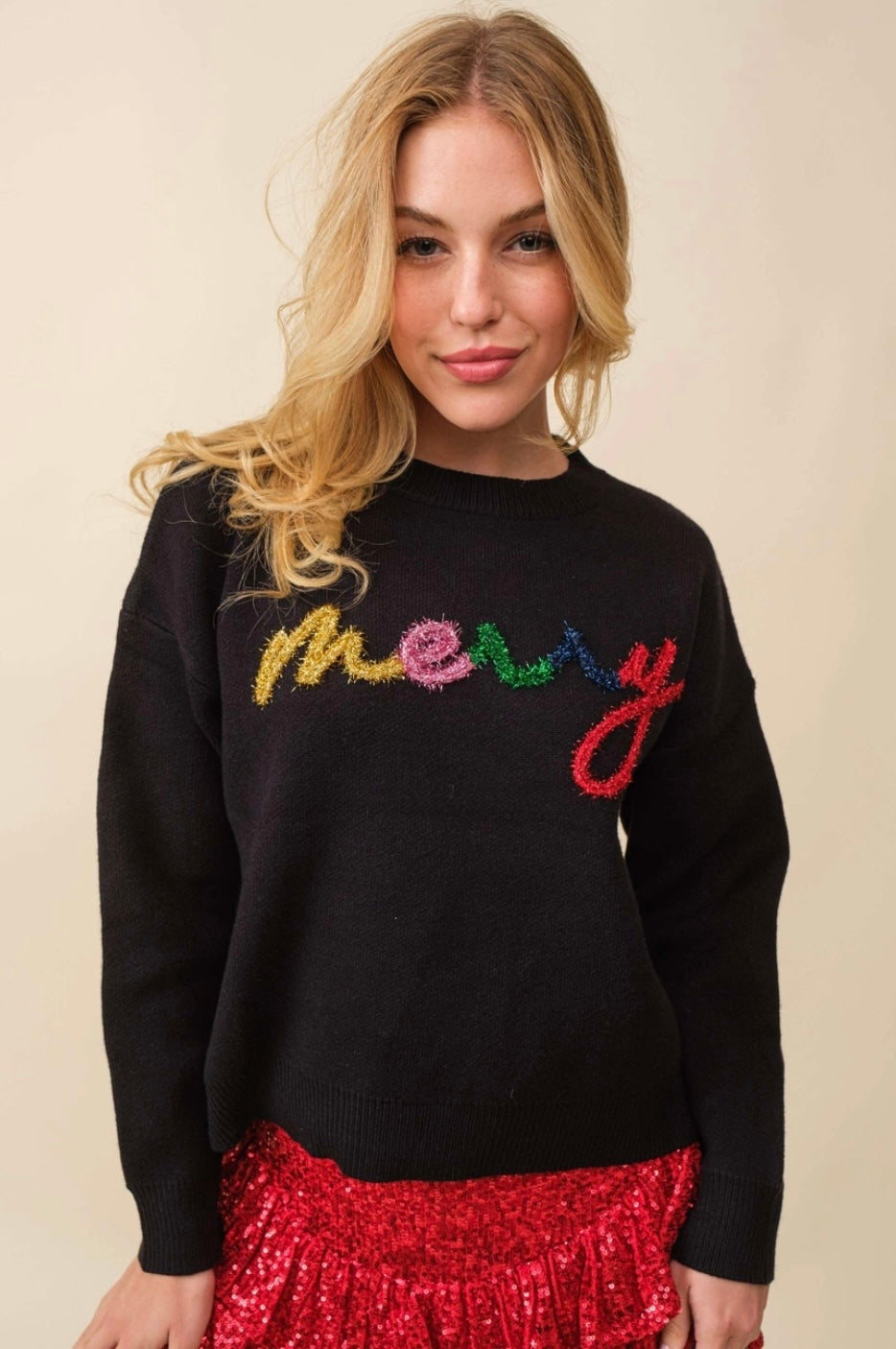 Multi Merry Tinsel Sweater