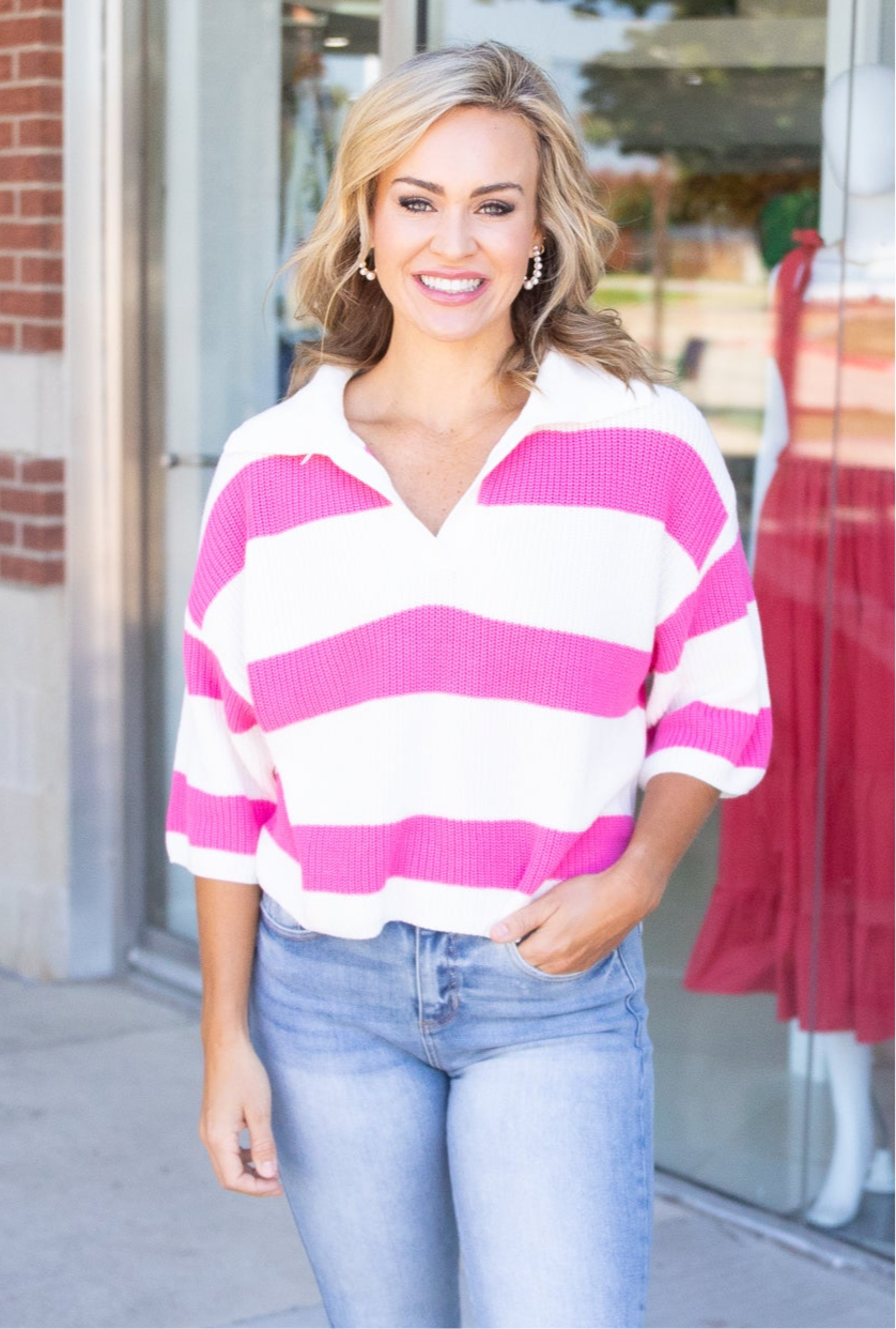 Stripe Knit Top