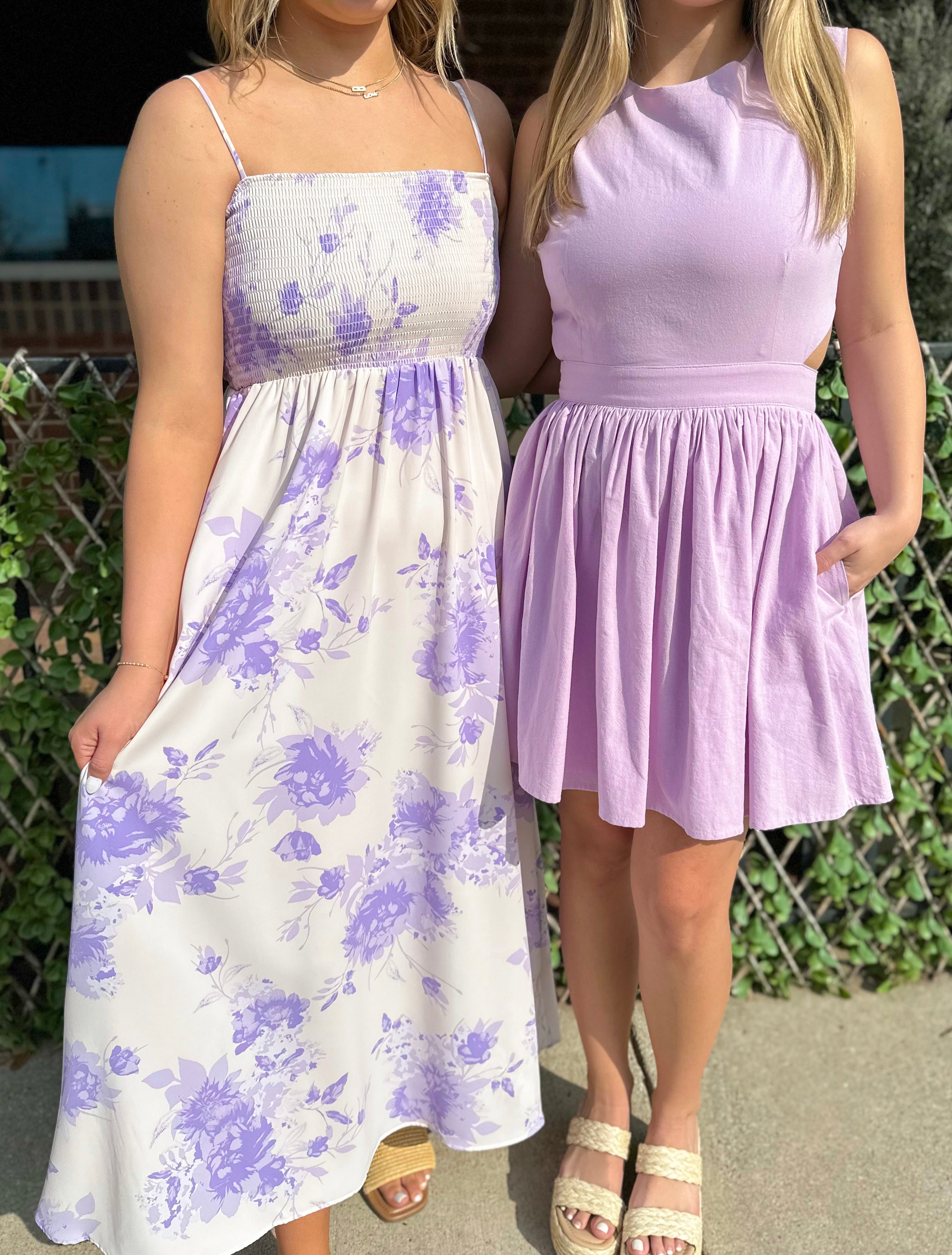 Cut Out Lavender Dress