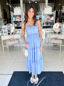 Baby Blue Midi Dress