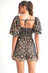 Embroidered romper