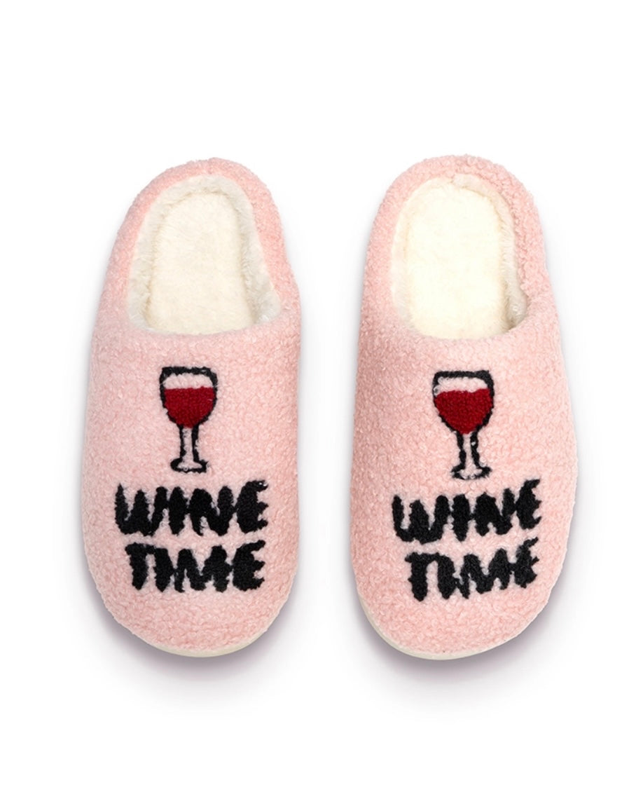Wine Time Slippers