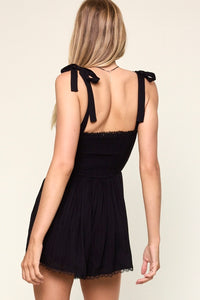 Tie shoulder romper