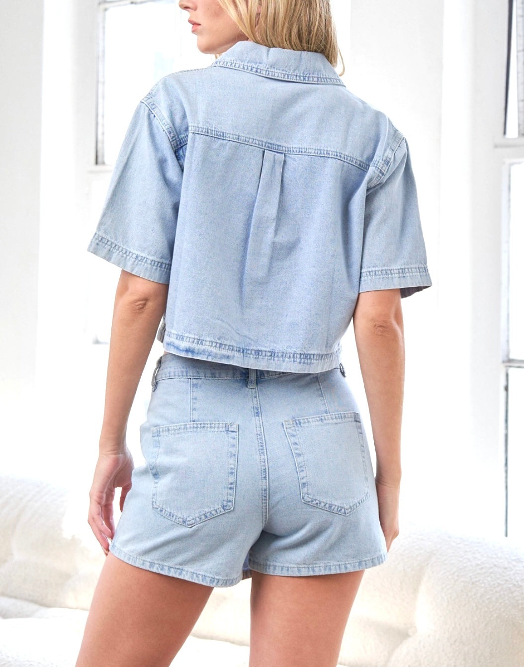 Denim skort set