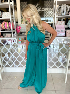 Teal Chain Jumpsuit