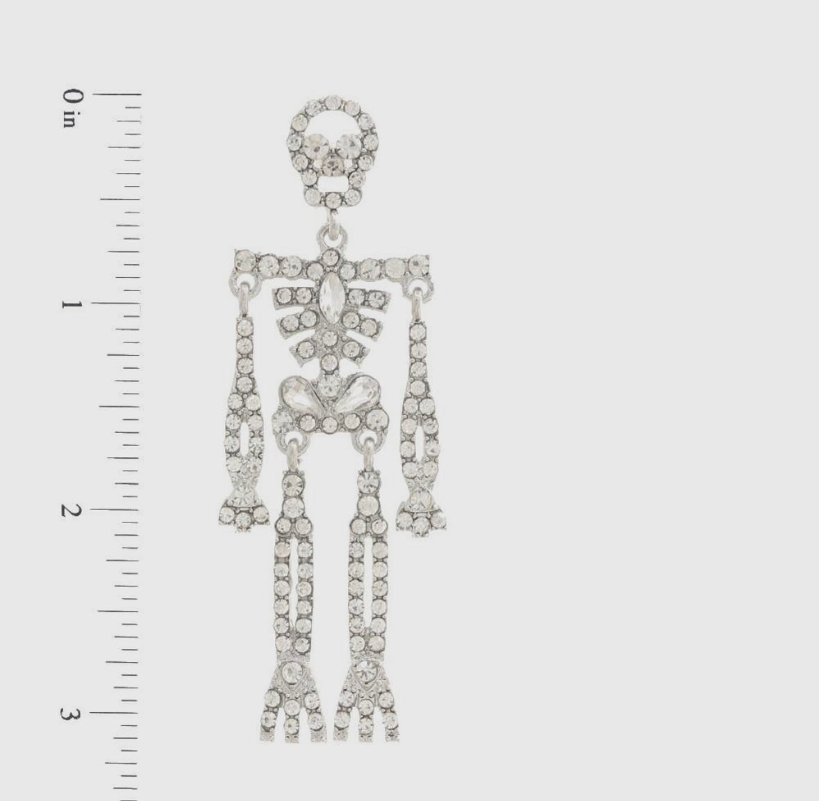 Rhinestone Skeleton Earring