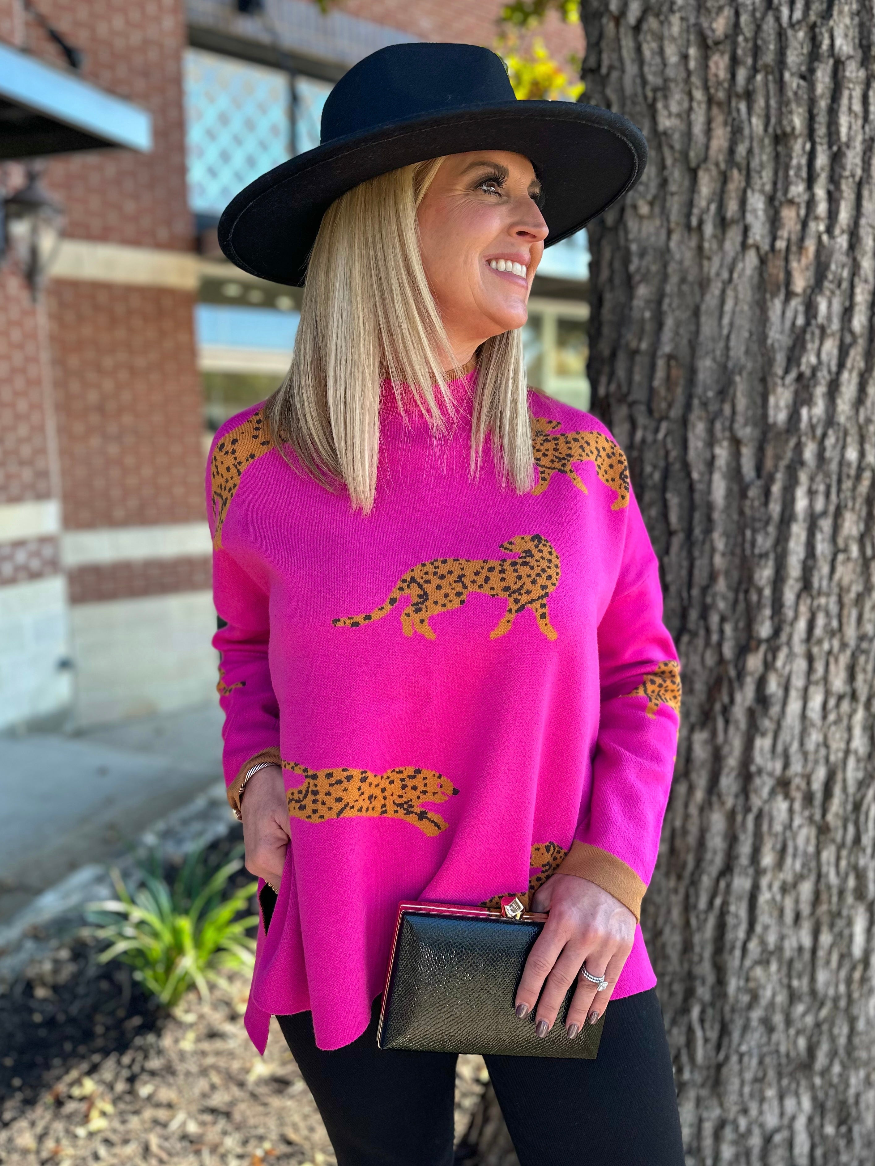 Pink Leopard Poncho