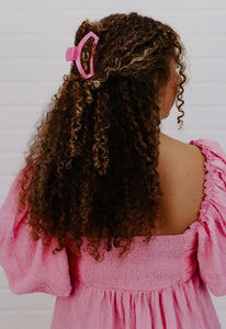 Open Pink Hair Clip - Medium