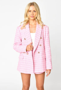 Tucker Tweed Blazer - Pink