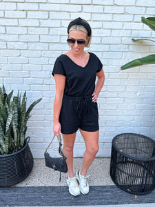 French Terry Romper - Olive