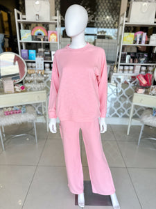 French Terry Pants - Pink