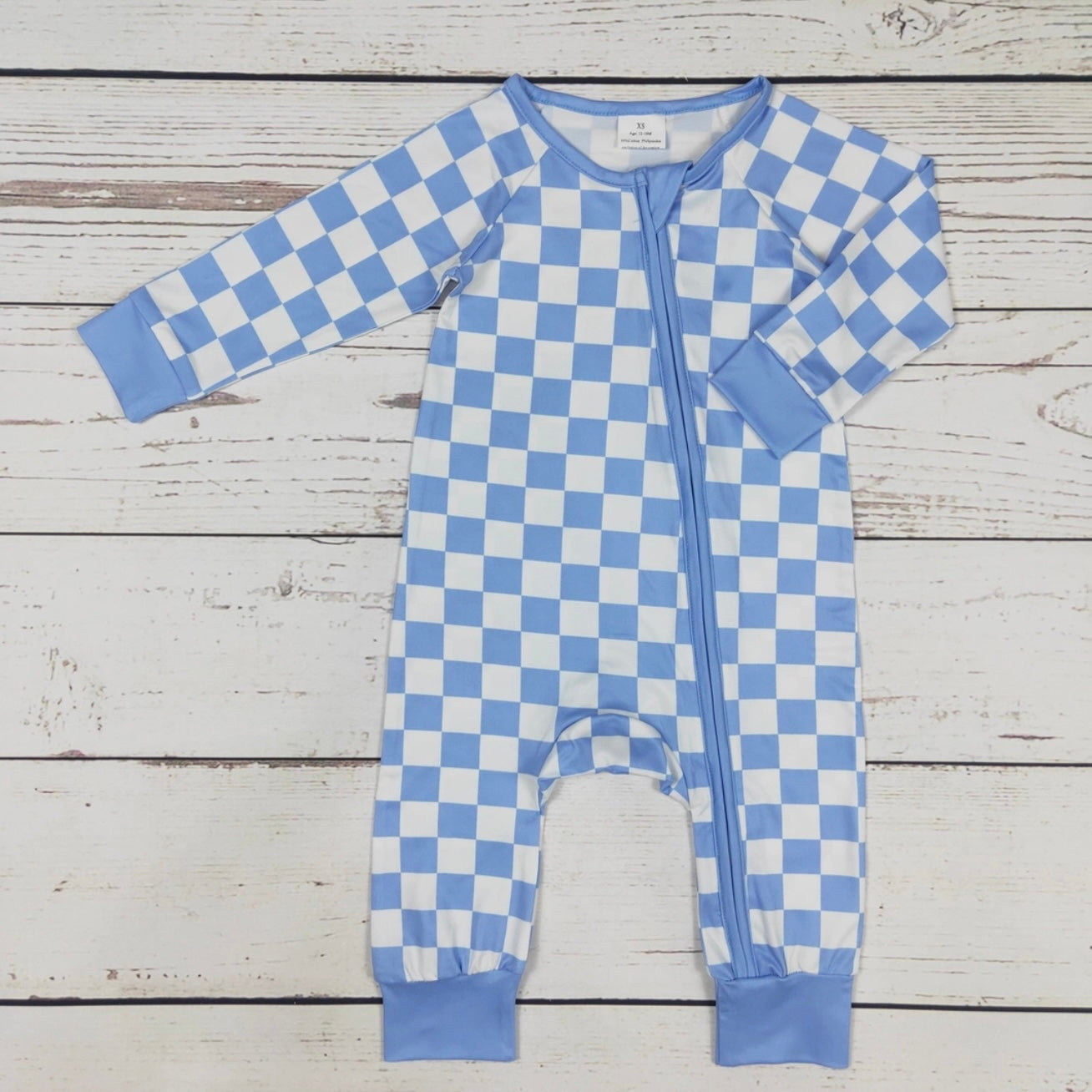 Baby Blue Check Sleeper