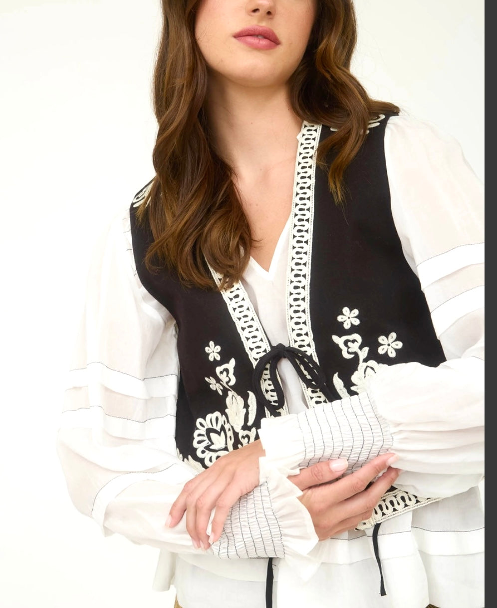 Embroidered vest