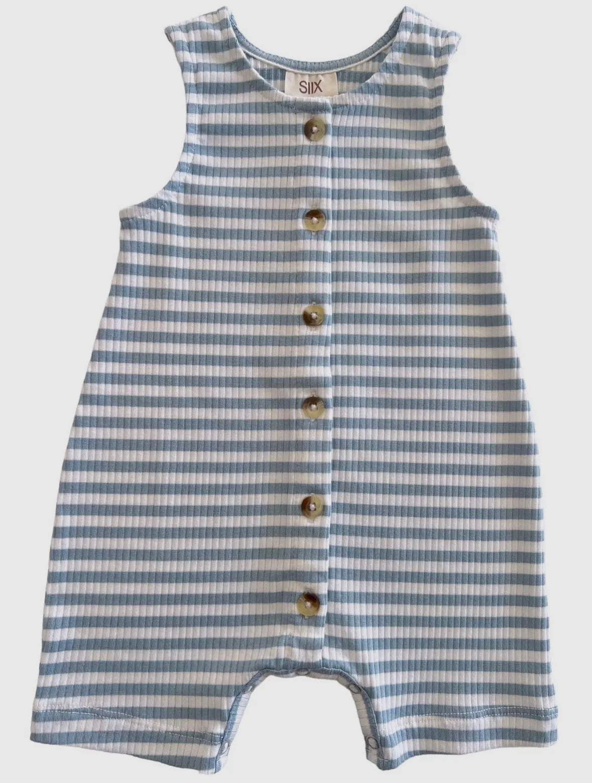 Blue Stripe Ribbed Onesie