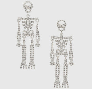 Rhinestone Skeleton Earring