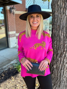 Pink Leopard Poncho
