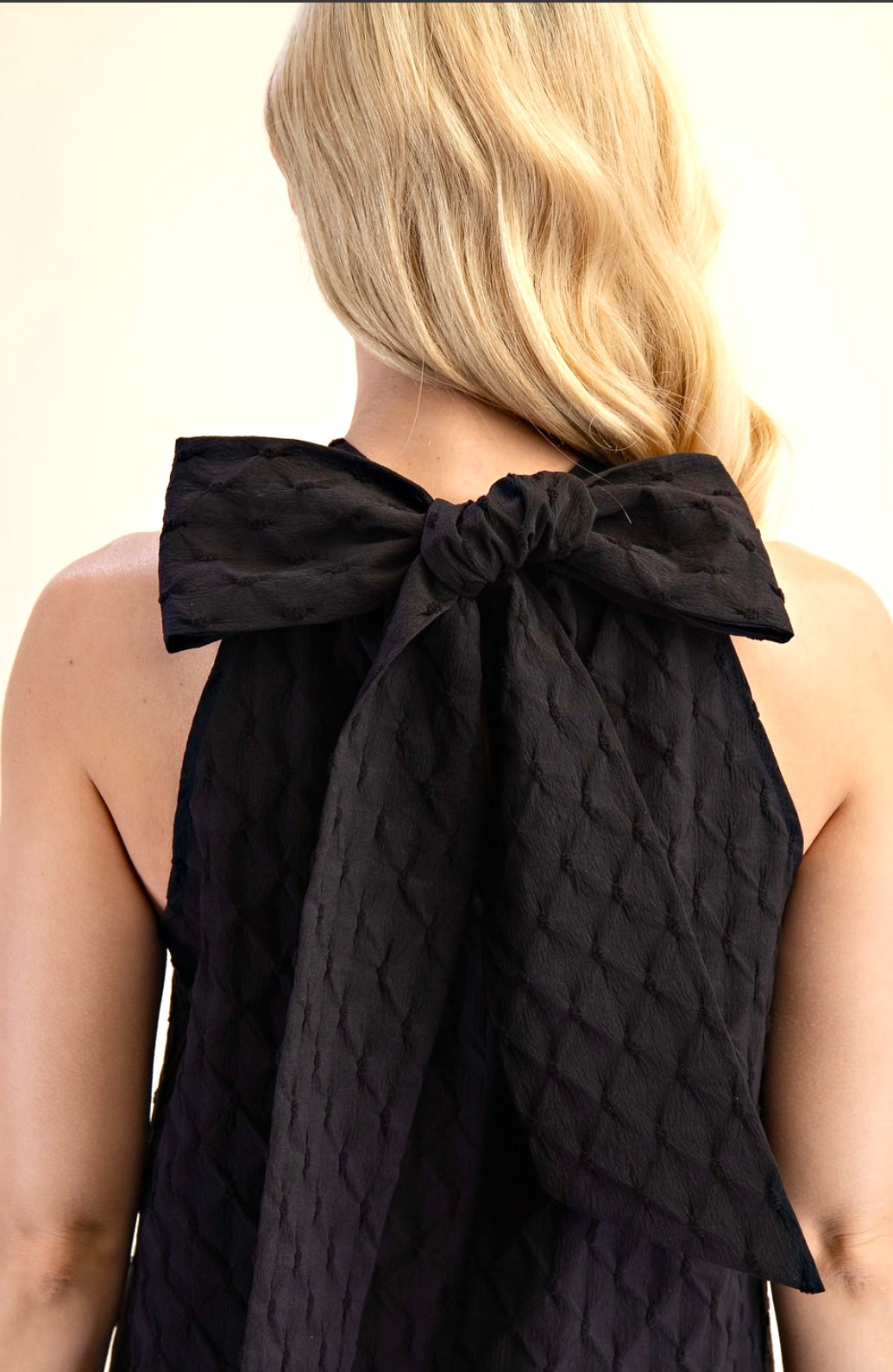 Bow back dress