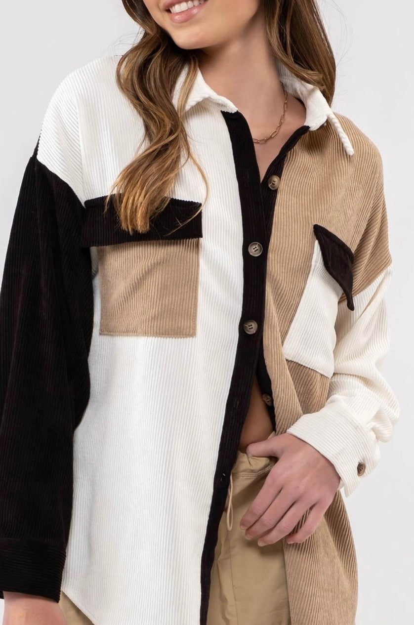 Colorblock Shacket