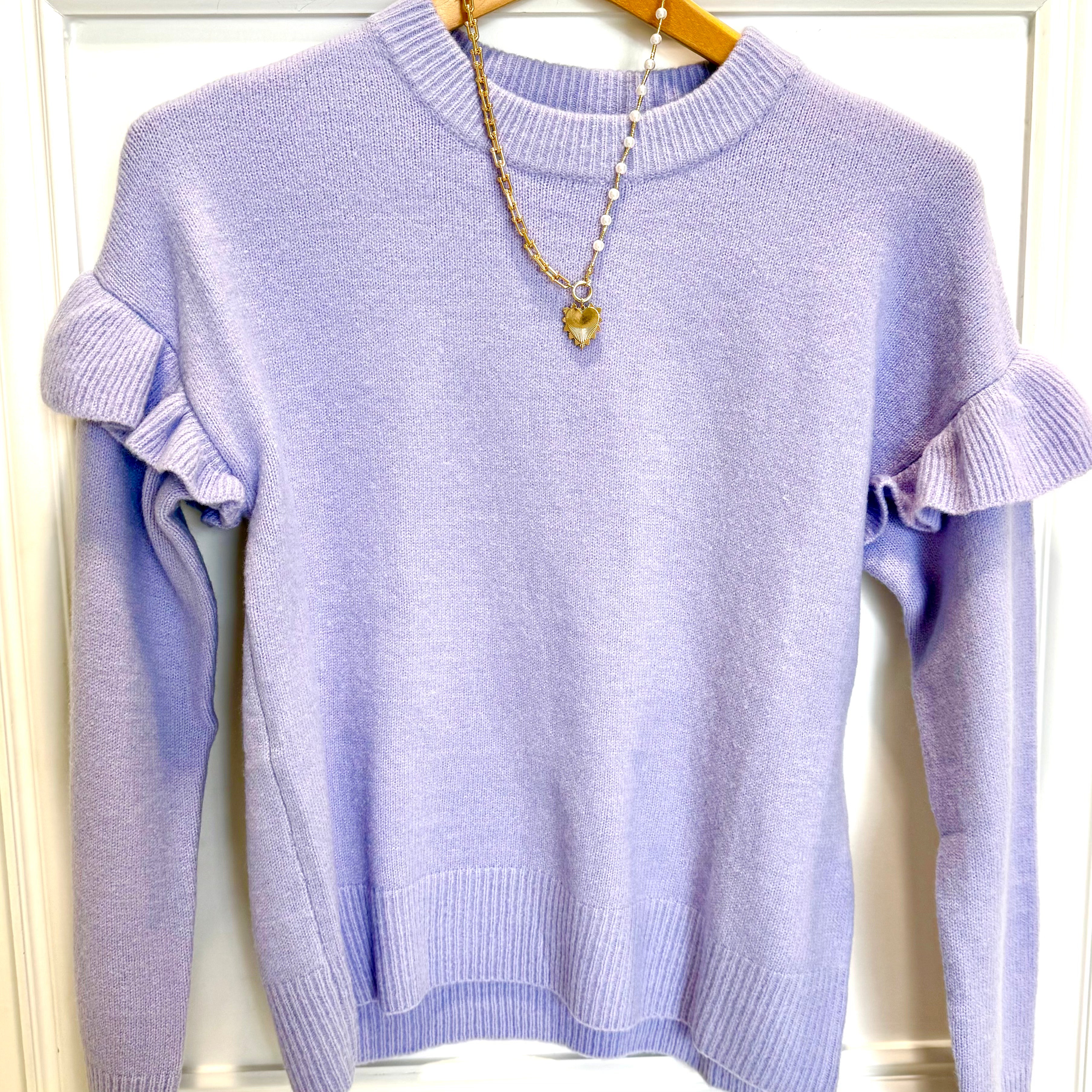 Ruffle Slv Sweater