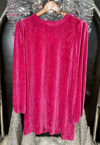 Dazzle Velvet Dress - Pink