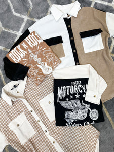 Colorblock Shacket