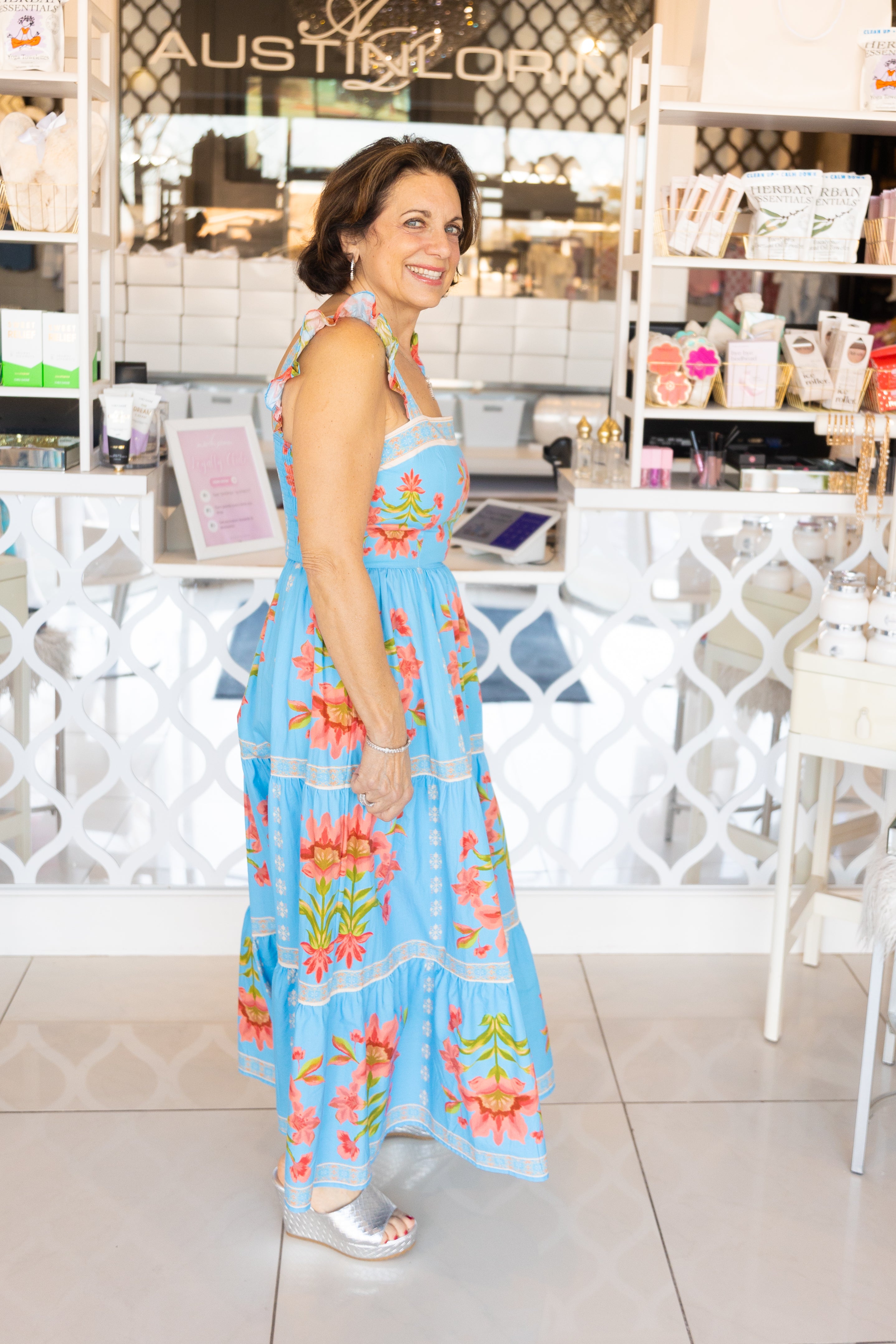 Printed Midi Dress