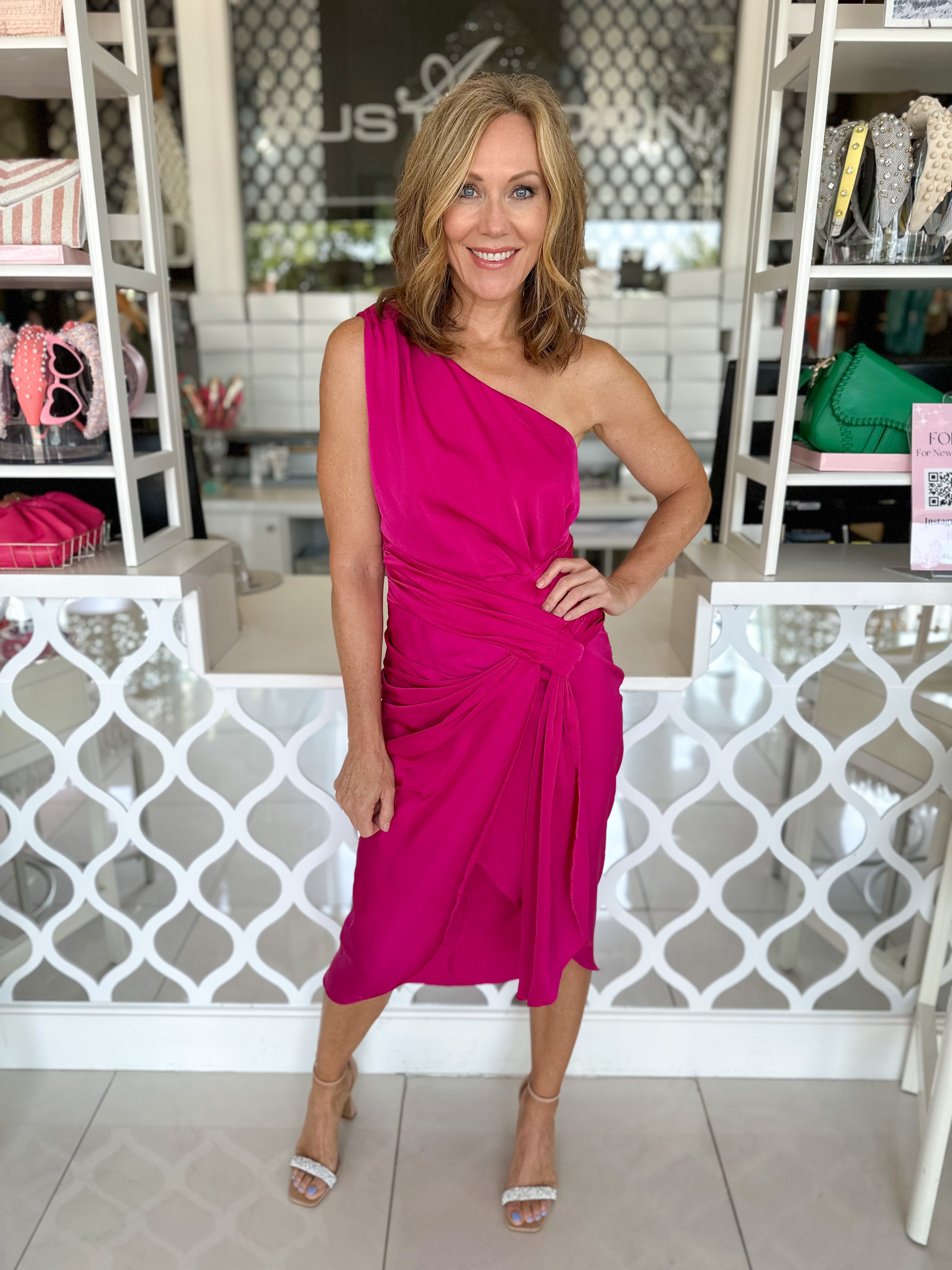 Asymmetric Midi - Very Berry