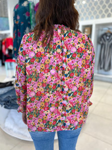 Berry Floral Blouse