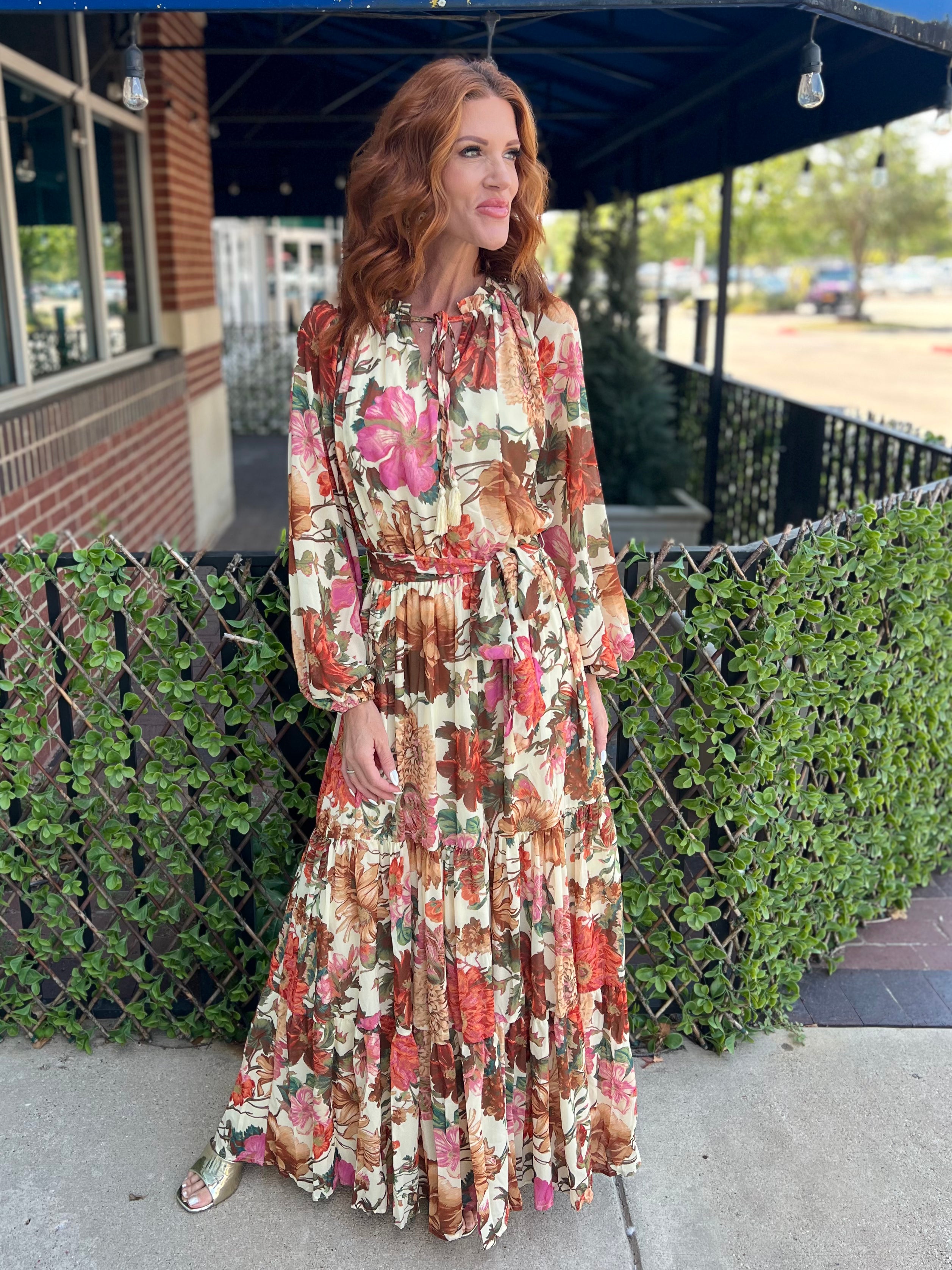 Printed Boho Maxi Dress