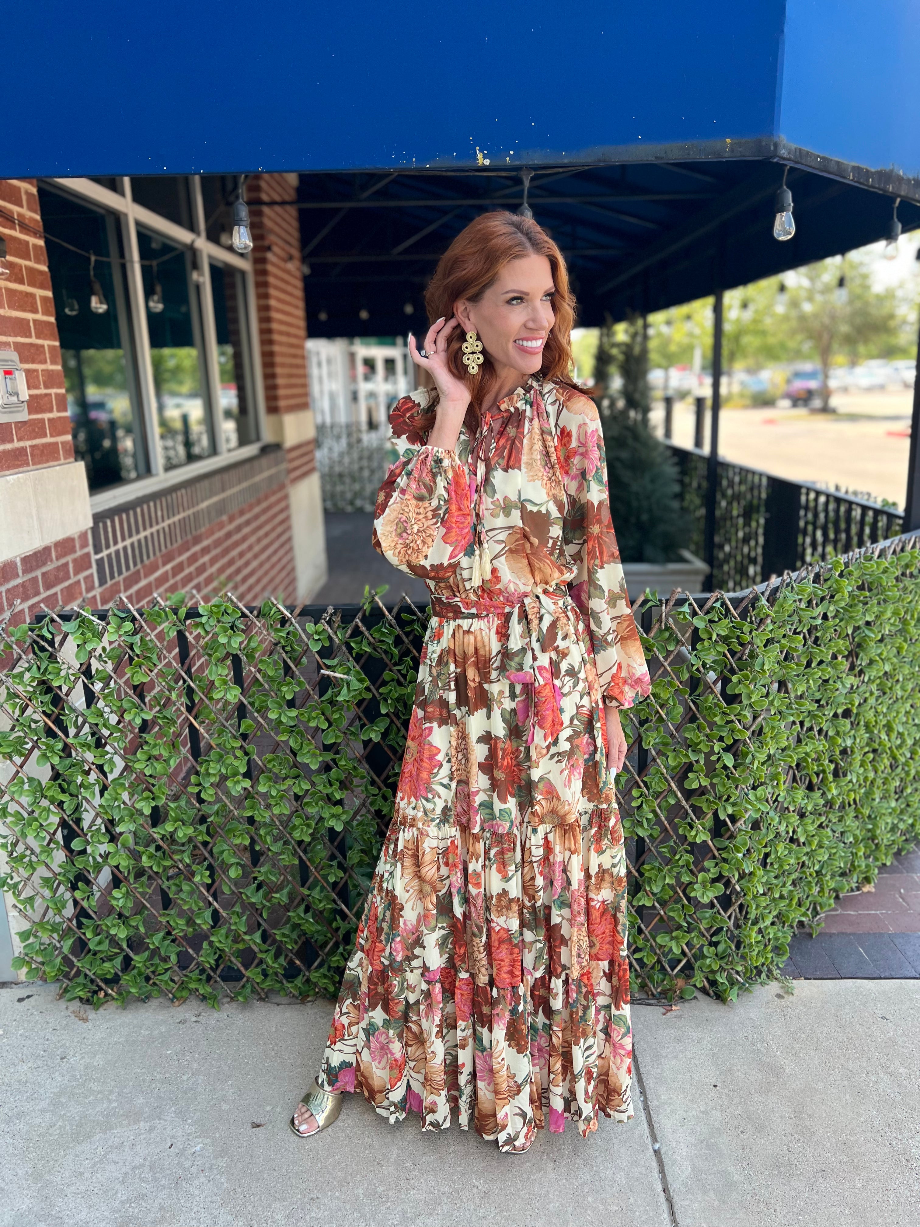 Printed Boho Maxi Dress