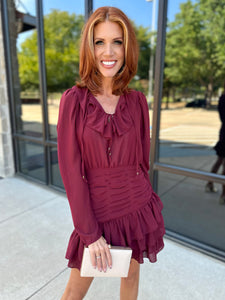 Burgundy Mini Dress
