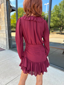 Burgundy Mini Dress
