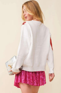 Sequin Bow Sweater