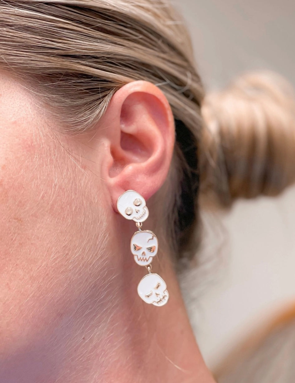 Skull Drop Earring