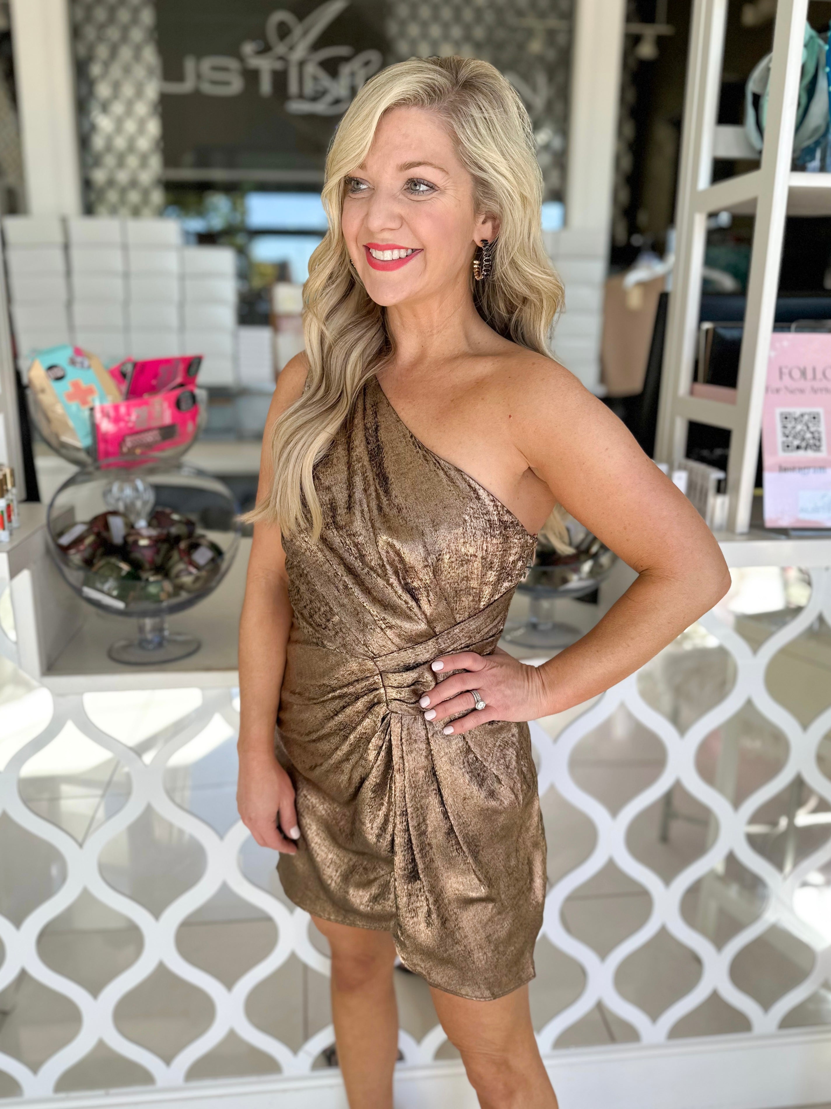 Copper Mini Dress