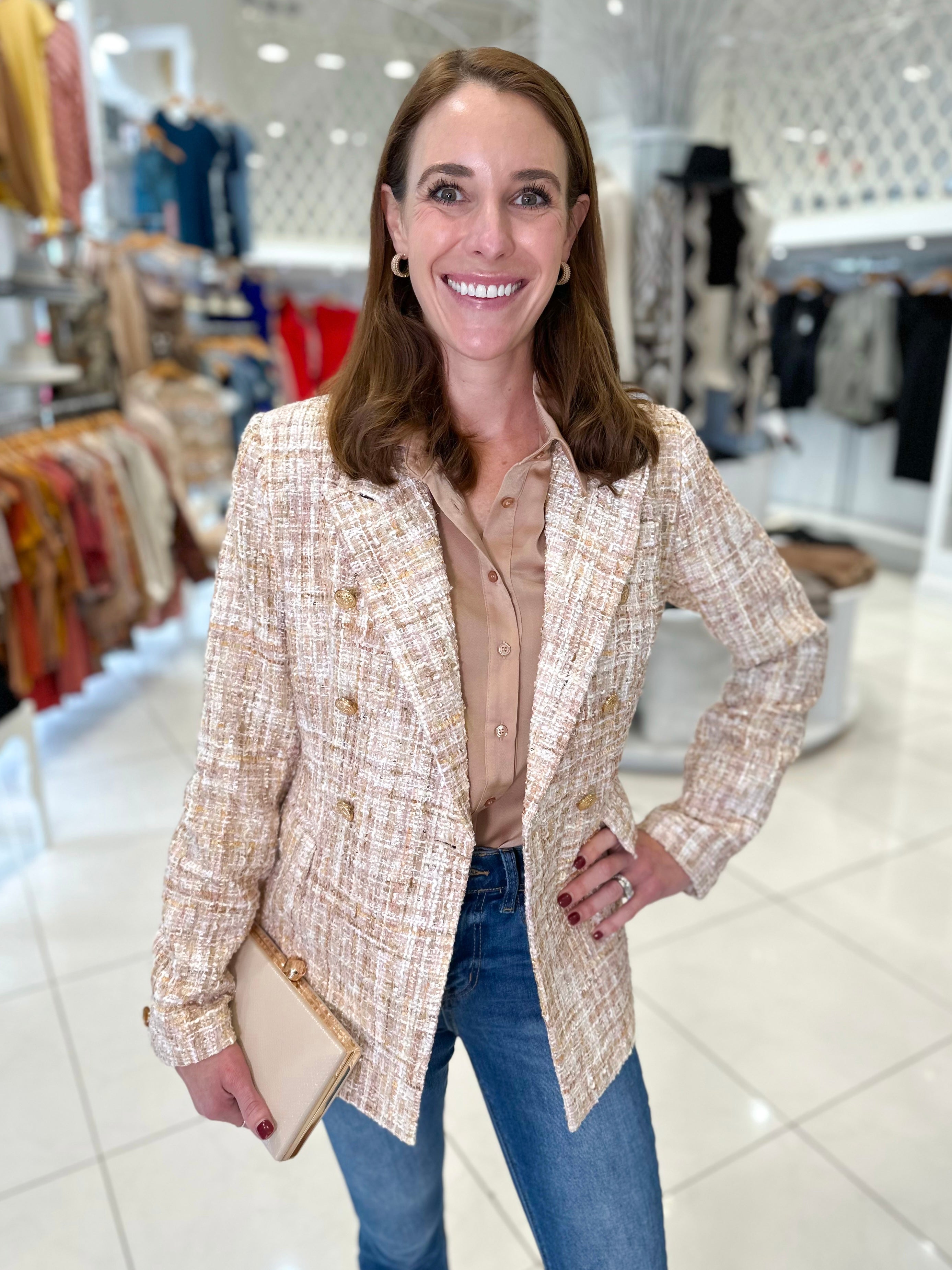 Blush Tweed Blazer