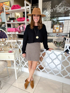 Houndstooth Skirt