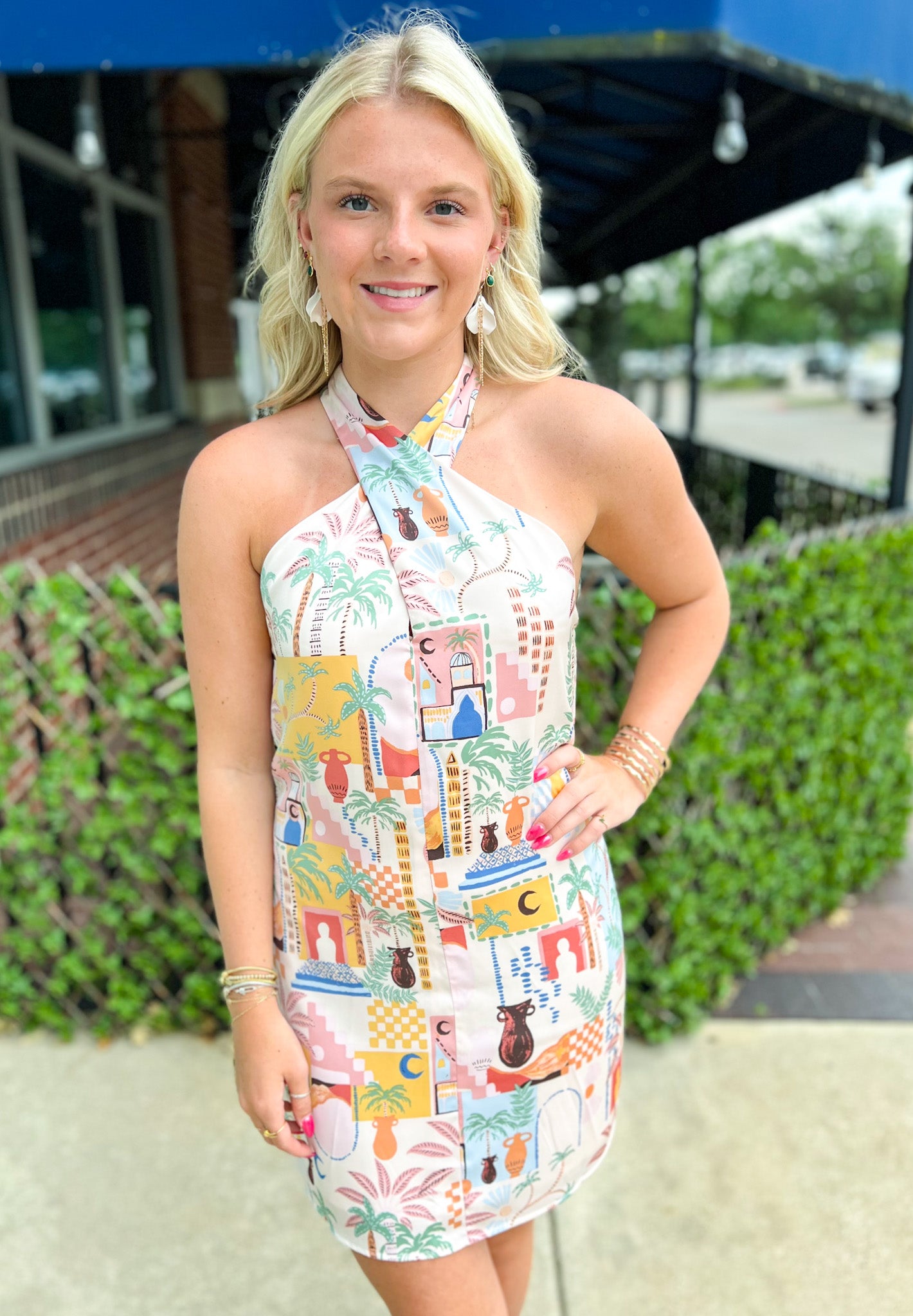 Sunset Halter Dress