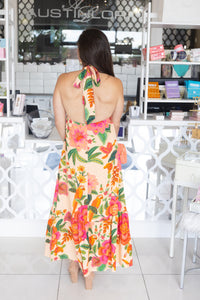Tropical Halter Dress