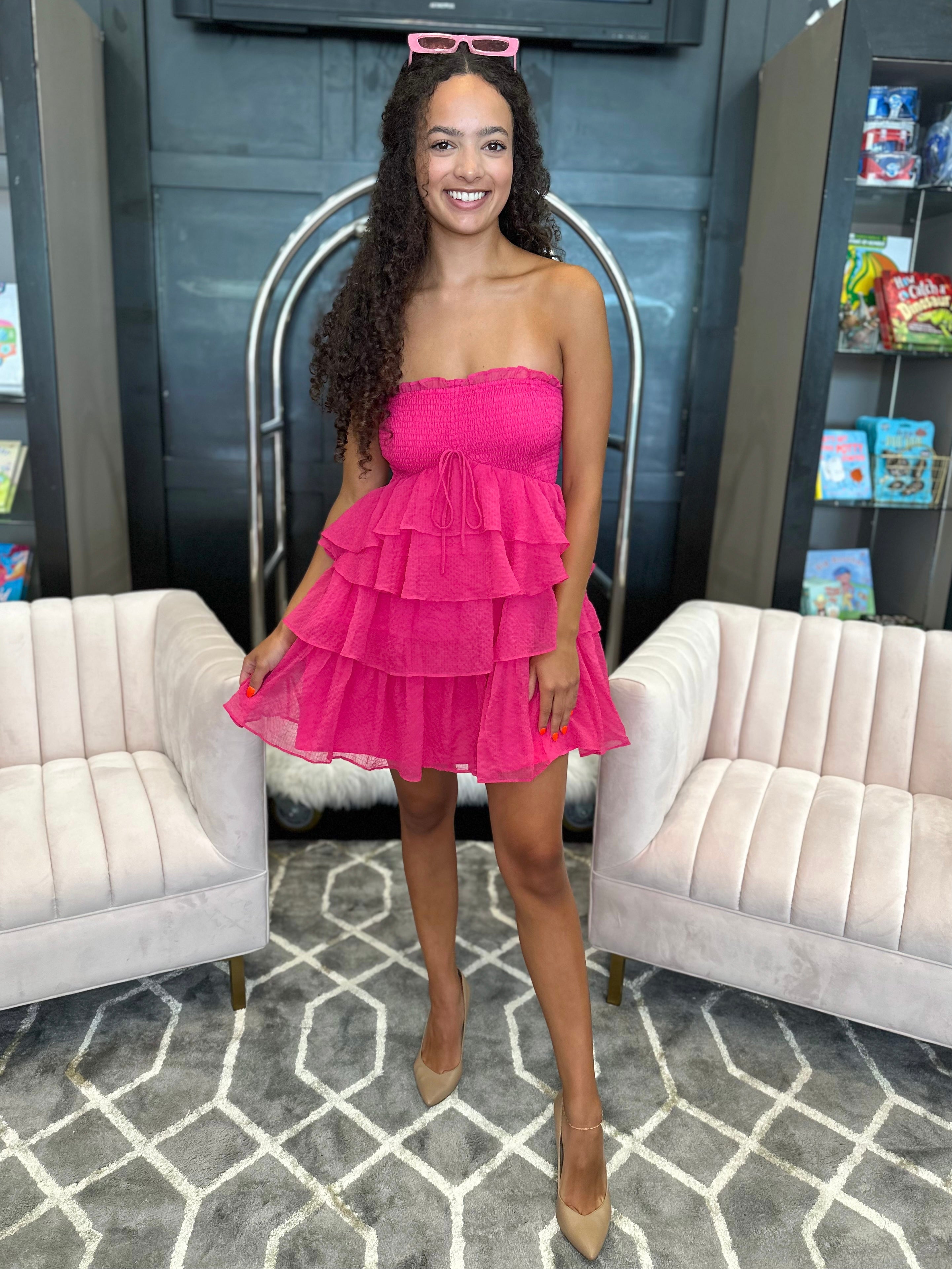 Strapless Pink Dress
