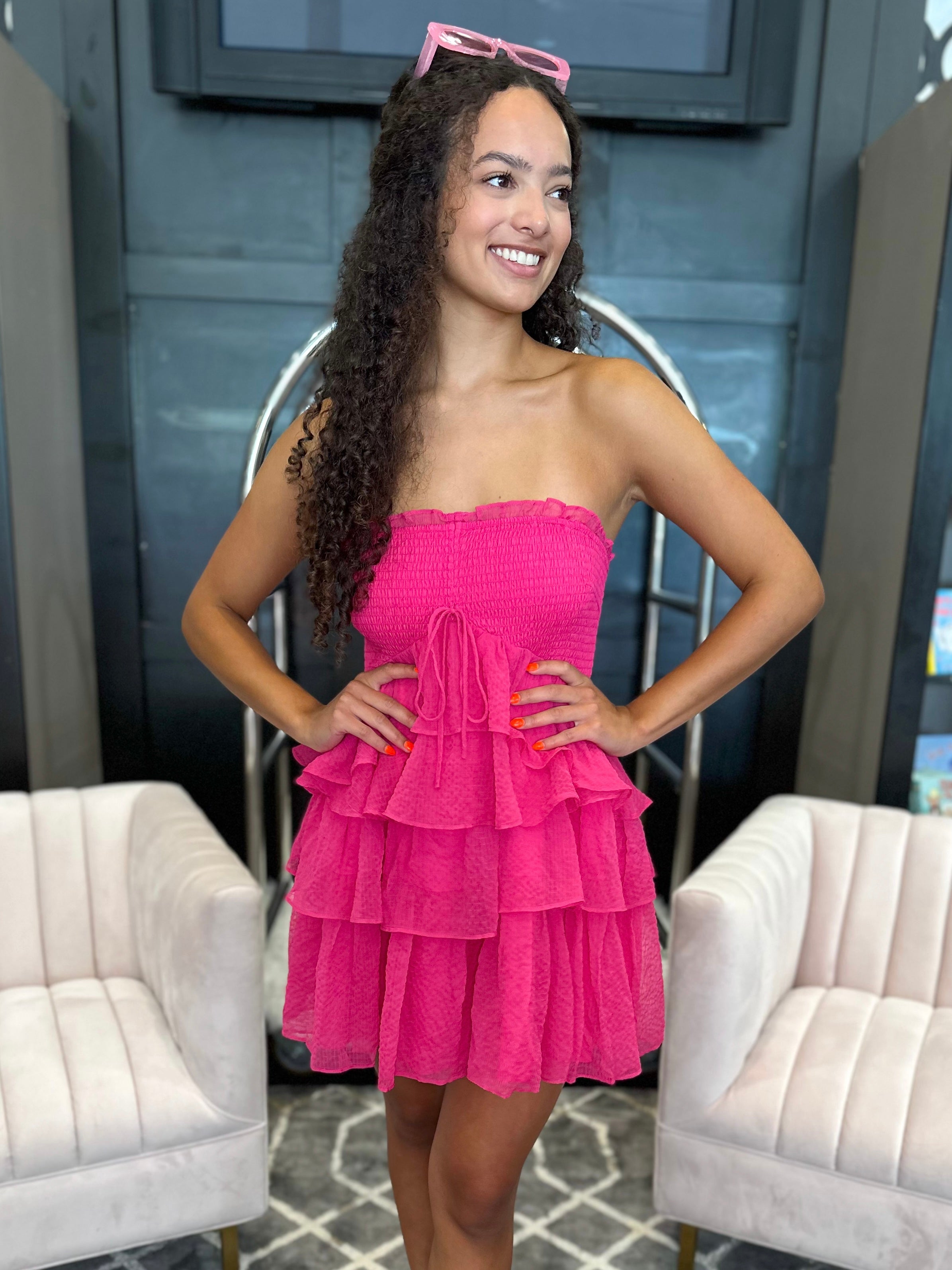 Strapless Pink Dress