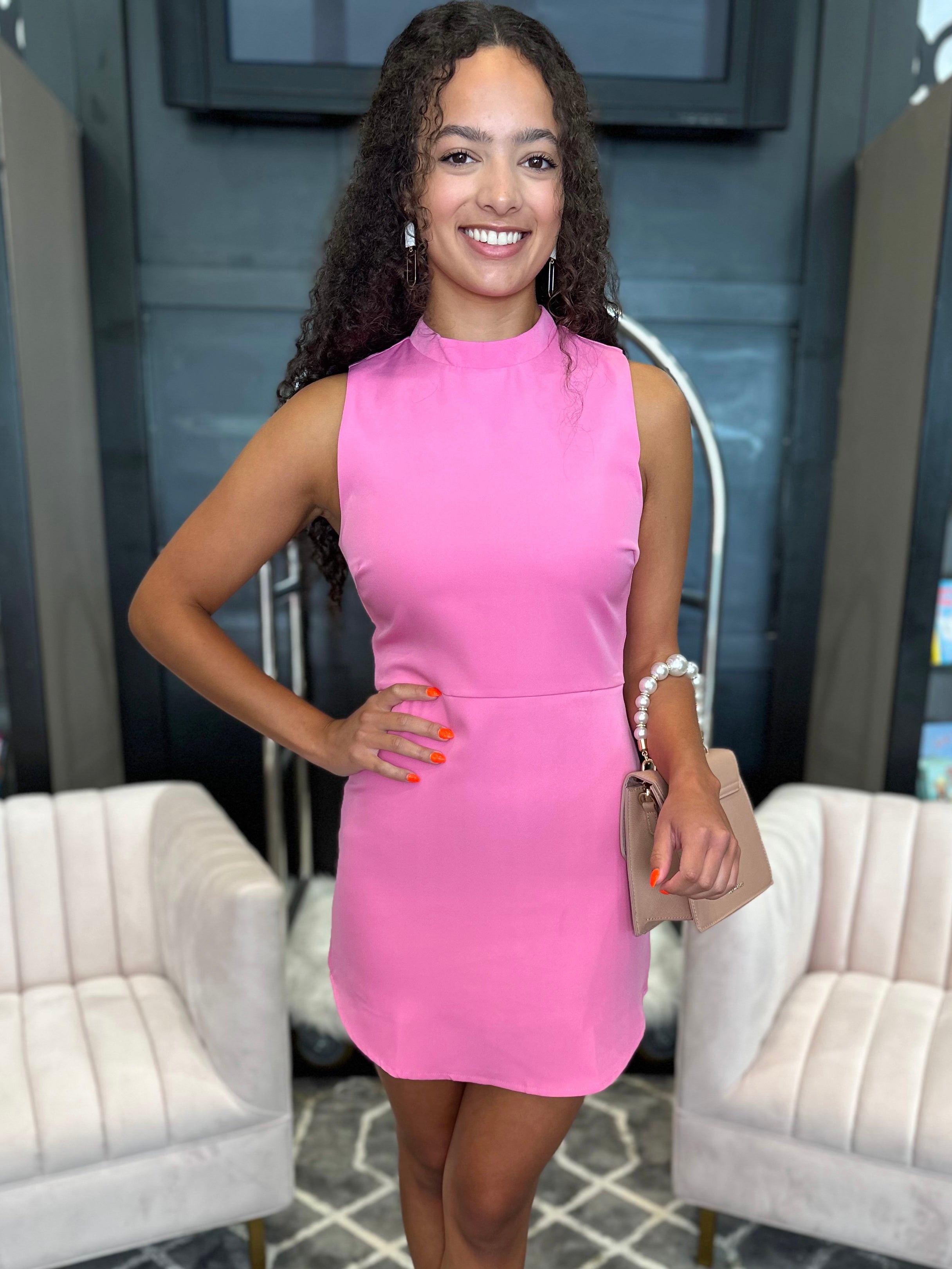 Pink Sleeveless Dress
