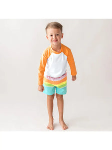Melon Raglan Long Sleeve Rash Guard
